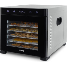 H.Koenig DSY900 Food Dehydrator Fruit Vegetable Herb 6 Removable Dryer Plates Variable Thermostat 35° to 70°C LCD Touch Screen 650W
