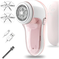 Electric Lint Remover, Lint Shaver, Electric Rechargeable with 2 Replacement Razor Blades, Portable Fabric Lint Shaver for Clothes, Furniture, Bedding, Carpet