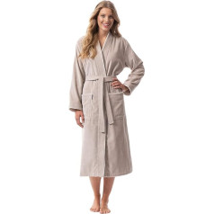 Morgenstern Women's Bathrobe Cotton Terry Cloth Velour Long