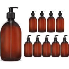 Octopus 10 x 500 ml Soap Dispenser Cream Dispenser Plastic for Bathroom/Toilet Refillable Pump Dispenser Disinfectant Lotion Dispenser for Liquid Soap, Hand Soap, Shampoo, Washing Up Liquid,