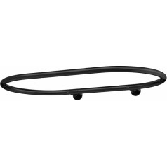 Sikaiqi Al Alloy Oval Shower Curtain Rod Hoop Square Shape Bathroom Rod for Clawfoot Tub Free Standing Tubs (Black)