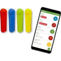 No more Skaduto Clothes Pegs for Sealing Bags with NFC Technology and Dedicated Food Expiration Warning App - Clips for Sealing Coloured Bags -