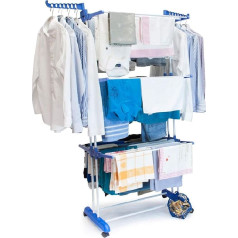 BAKAJI 2816429 Clothes Airer, Plastic, Iron, Multi-Colour, One Size