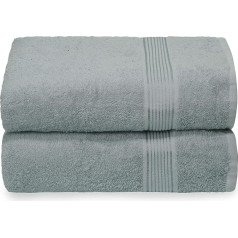 GLAMBURG Cotton 2-Pack Oversized Bath Towel Set 70 x 140 cm, Large Bath Towels, Ultra Absorbent, Compact, Quick Drying and Lightweight, Jade
