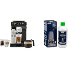 De'Longhi Eletta Explore Cold Brew ECAM452.67.G Fully Automatic Coffee Machine with LatteCrema Milk System, Hot & Cold Drinks at the Touch of a Button, Touch Screen, Includes Coffee Pot, Dark Grey
