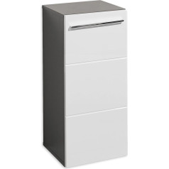 DEINE TANTE EMMA 36-415-P2 Chest of Drawers Gloss White / Anthracite Approx. 34 x 72 x 31 cm