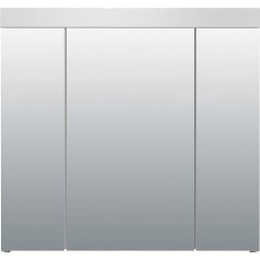 trendteam smart living - Devon 210740501 Mirror Cabinet - Bathroom - Dimensions (W x H x D) 80 x 75 x 16 cm - White