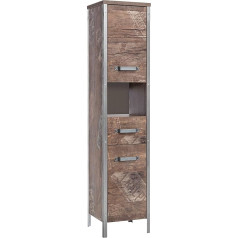 Schildmeyer Harkon 701330 Tall Cabinet, Wood Material, Panama Oak Decor, 35 x 33.6 x 161.6 cm