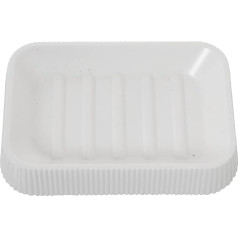 DRW Bathroom Soap Dish Acrylic White 2.5 x 13 x 9 cm