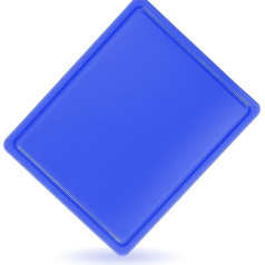 Kerafactum Chopping Board Chopping Board Kitchen Board Chopping Board Kitchen Steak Board with Juice Groove Juice Groove Plastic HDPE Robust Durable Available in 8 Colours Gastronorm 1/2 Blue