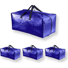 Shinok 4 Pack Clothes Storage Bags Large Movable Bags with Handles 110L (73 x 38 x 33 cm)
