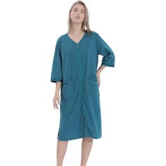 Jlowesun Bathrobe Waffle Pique Women's Thin Light Medium and Long Bathrobe Women with Pockets, Morgenstern Bathrobe Women, Suitable for Sauna, Home, Travel etc.