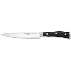 WÜSTHOF Classic Ikon Fillet Knife, 16 cm, Black, Silver