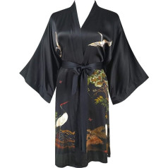 Ledamon Women's Kimono Short Bathrobe 100% Silk