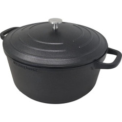 Westinghouse Performance Series Large Saucepan 28 cm Large Cooking Pot for Induction and All Hob Types, Large Pot with Handle and Lid, Pot Coated, Oven Safe and Dishwasher Safe, Black