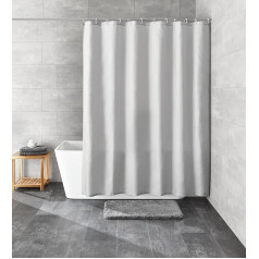 Kleine Wolke Kito Shower Curtain Textile PES Fog 240 x 180 cm