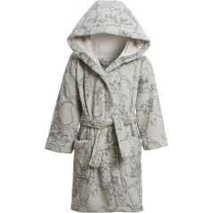 Disney Baby Girls & Boys Dumbo Dressing Gown Children's Hooded Bathrobe Grey Elephant Unisex Fleece Sleepwear Grey 3 Years, gray