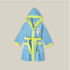 Turquoise Children's Bathrobe 100% Cotton – Size: 2-4 Years – Oeko-Tex®