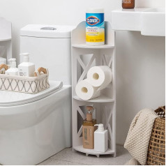 TuoxinEM Corner Ladder Shelf for Living Room, Bathroom, Shower Caddy, Waterproof and Rustproof Multipurpose Corner Shelf for Small Spaces, White