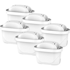 GLACIER FRESH Water Filter Cartridges Compatible with Brita Mavea Maxtra+, Style, Marella, Elemaris, XL, Fun - Pack of 6