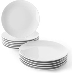 Holst Porzellan MA 127 Pack of 12 Porcelain Dinner Plates 27 cm 