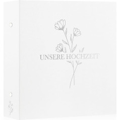 Lanpn Wedding Photo Album, 10 x 15 cm, 1000 cm, Large Linen Slip-In Album, Wedding Album for Portrait and Landscape Format Photos Pictures for Weddings, Engagement, Anniversary, Bride, White