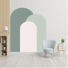 Herfair Boho Decoration Wallpaper Self-Adhesive Semicircle Geometric Arches Wall Stickers Wall Decorations for Children's Room Baby Room Playroom Girls Boys (#2)