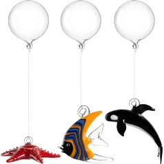 LEONARDO HOME Leonardo Mare 059069 Set of 3 Assorted Starfish, Orca, Fish, Glass, Colourful, 6 cm