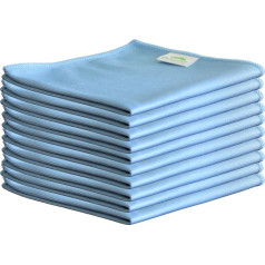 10 x Ultra Fine Microfibre Cleaning Cloths Window Cleaning Cloths for Glass, Windows, Chrome & Mirrors. Cloth Size 36 x 36 cm