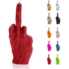 Candellana Candle in the Shape of a Middle Finger, FCK, Height: 20 cm, 10 Colours, Burning Time 30 Hours, Candle Size Equals 1:1 to a Real Hand, Handmade in the EU