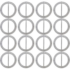 HEALLILY 100pcs Crystal Rhinestone Ribbon Buckle Chair Buckle with Crystal Buckle for Wedding Invitations, Silver / black