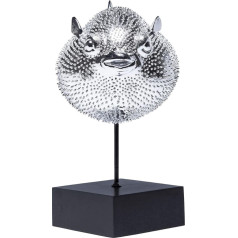 Kare Design Chrome Decorative Fish Statue on Base