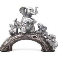 Irayin Elephant Decoration, Elephant Statue Figure, Sculpture as a Decorative Symbol of Joy in the Family, Elephant Decoration for Office, Living Room, Bookcase, Bedroom - Silver