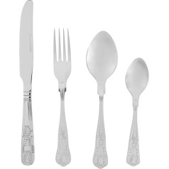Russell Hobbs RH02850EU7 Verona Cutlery Set - 24 Piece 18/10 Stainless Steel Tableware for 6 Placements, Dishwasher Safe, Forks/Knives/Spoons/Teaspoons Included in Set - 50 Year Guarantee
