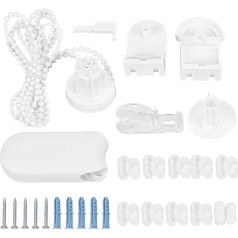TGFIX 22 Piece Roller Blind Fitting Kit, 7 Replacement Roller Blind Repair Accessories (25mm Window Vertical Blind Replacement Parts with Metal Bracket), 10 Pull Cord Connectors, 5 Blind Swivel Bracket Wall Screws