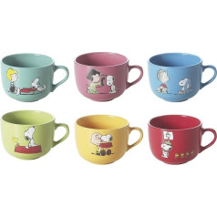Brunch Time Cappuccino Cup 6-Piece Set Jumbo Snoopy