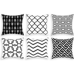 Alishomtll Cushion Cover Sofa Cushion Outdoor Cushion Cover Decorative Pillow Cover Set of 6