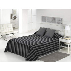 Sabanalia Dover Cama Bedspread 120 - 215 x 280 cm Grey Stripes