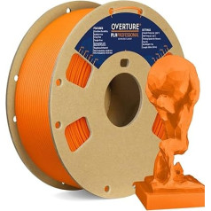 OVERTURE PLA Plus (PLA+) PLA Filament 1.75 mm, Professional PLA Strength, 1 kg Filament (2.2 lbs), Dimensional Accuracy 99% Probability +/- 0.03 mm, for 3D Printers (Orange)