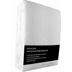 Luxury Quilted Extra Deep Mattress Protector, Hotel Quality Fitted Mattress Protector's 12