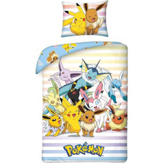 Halantex Pokemon Group Bed Linen Duvet Cover 140 x 200 70 x 90 cm