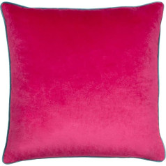 Paoletti Meridian Kissenbezug, Polyester, Raspberry/Teal, 55 x 55cm