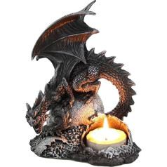 Dragon Tea Light Holder Dragon Figure Candle Holder Gothic Dragon