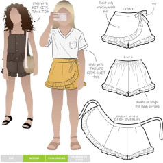 Style Arc Sewing Pattern - Margot Kids Skort