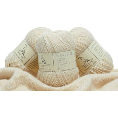 TEHETE 100% Merino Wool Yarn for Knitting, Crochet Yarn, New Wool, 250 Metres, 3-Ply, 50 g/Skein, Soft and Silky