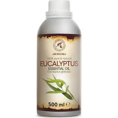 Eucalyptus Essential Oil 500 ml - Eucalyptus Globulus - Pure Eucalyptus Oil - for Beauty - Aromatherapy - Oil Burner - Diffuser - Sauna - Steam Bath