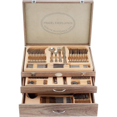 Pradel Excellence D635C-113 113-piece Ambiance Cutlery Set in a Wooden Box with 2 Drawers