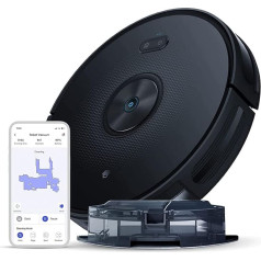 Chuango RV-500 Robot Vacuum Cleaner with Wiping Function, 4 Cleaning Modes, 4 Suction Levels, 500 ml Dust Container, 300 ml Water Tank, Max. 2200 Pa, Max. Running Time 150 Minutes