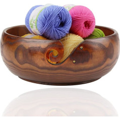 Crochet Bowl Wooden Early Learning Toy Children Gift Yarn Bowl Yarn Bowl 12 Pieces/Set Wooden Baby Baby Cartoon Toy Car, Knitting Bowl, for (Diameter 18-20 cm)