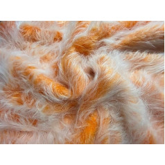CRS Fur Fabrics 5056653801926 Long Pile Faux Fur Fabric, Orange Frost, 1 m, 150 x 100 cm, Acrylic, 1 m - 150 cm x 100 cm